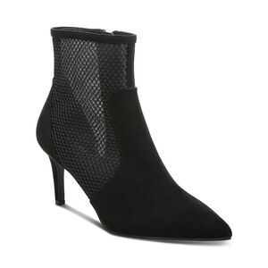 ALFANI Womens Black Mesh Jamari Pointed Toe Stiletto Zip-Up Dress Boots 9.5 M
